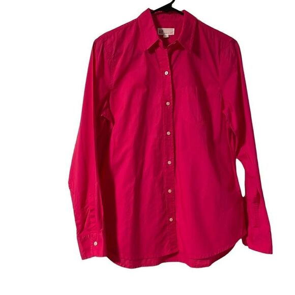 GAP pink boyfriend fit 100% cotton collar button front shirt S - Picture 3 of 12